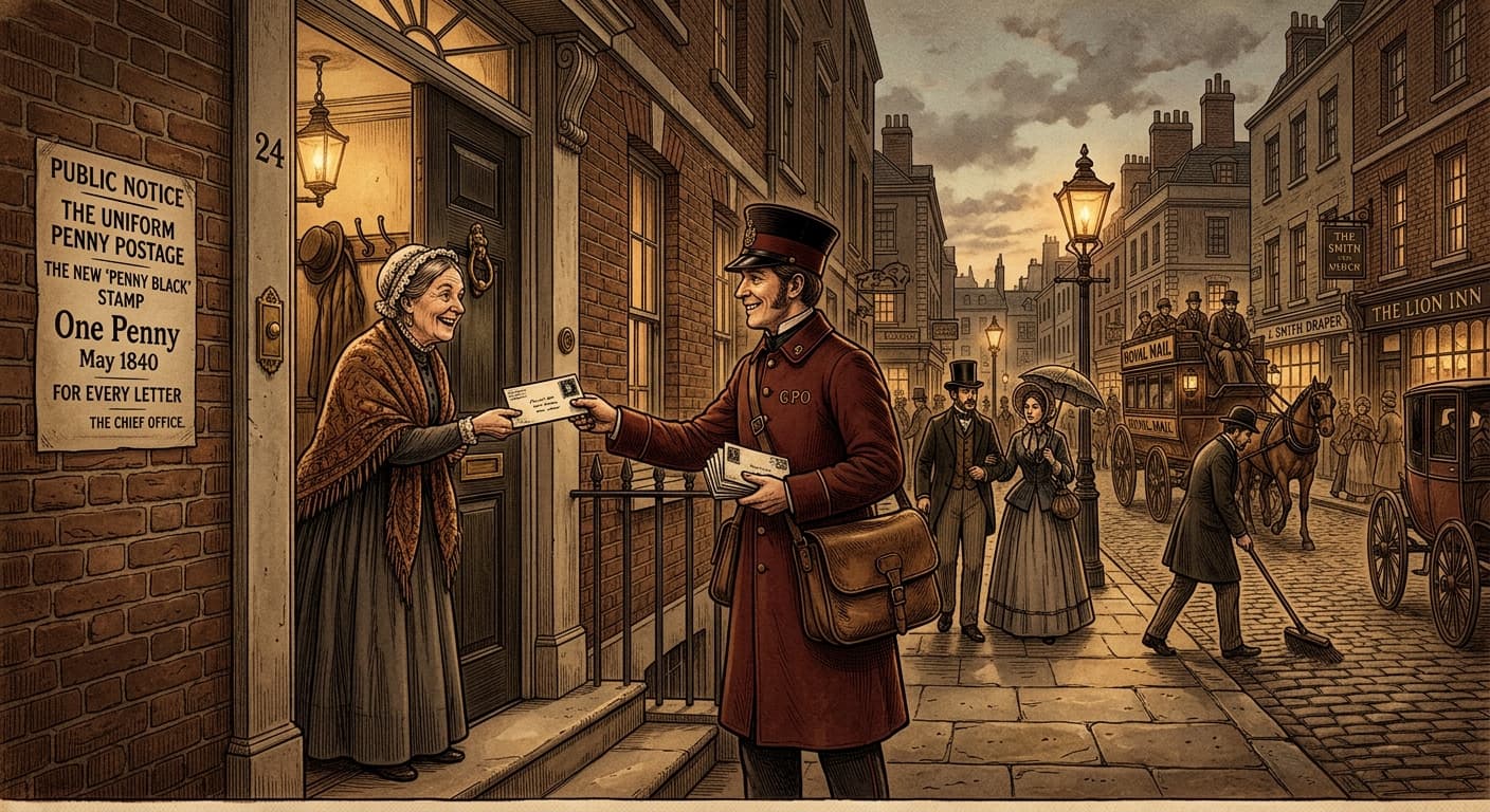 The Penny That Shook the World: How a Frustrated Teacher Invented the Postage Stamp